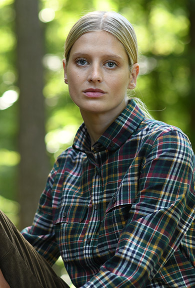 Blouse en flanelle Coton/Laine